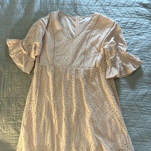 Small Light Pink eyelet dress